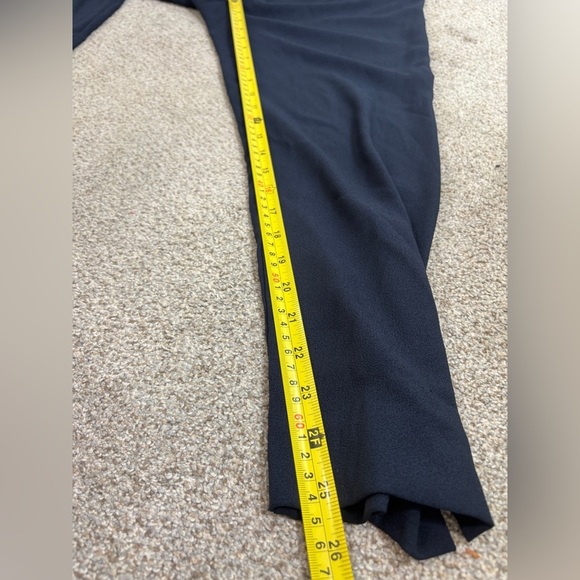 ZARA WOMAN NAVY BLUE Straight PANTS ELASTIC WAISTBAND Sz S Business Casual - Picture 8 of 11